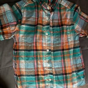 Cat & Jack Colorful Plaid Button Down Shirt
